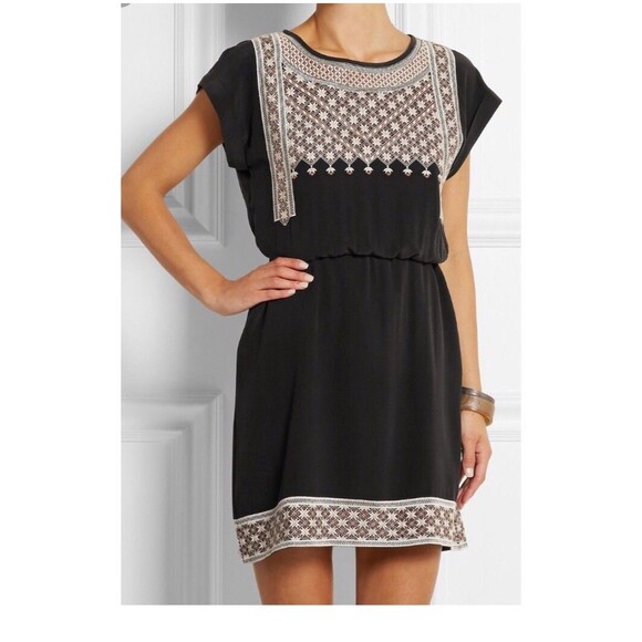 Madewell Dresses & Skirts - Madewell Women's Size 10 Dress Starflower Embroidered Black 100% Silk